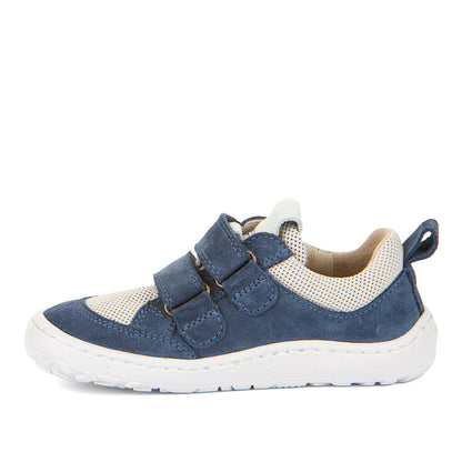 Froddo - Zapatillas Barefoot Base - Piel y Textil - Azul Blanco