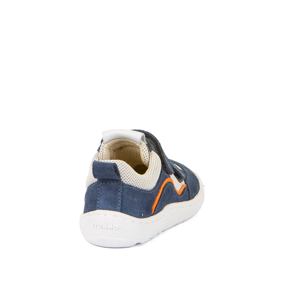 Froddo - Zapatillas Barefoot Base - Piel y Textil - Azul Blanco