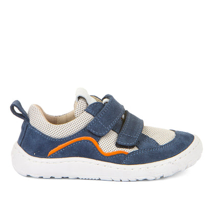 Froddo - Zapatillas Barefoot Base - Piel y Textil - Azul Blanco