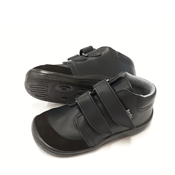 Beda - Botín Barefoot Membrana Piel - Just Black