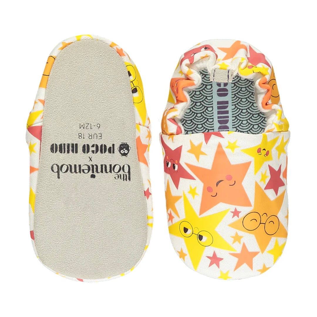 Poco Nido - Mini Shoes - Stars Yellow - Vegano